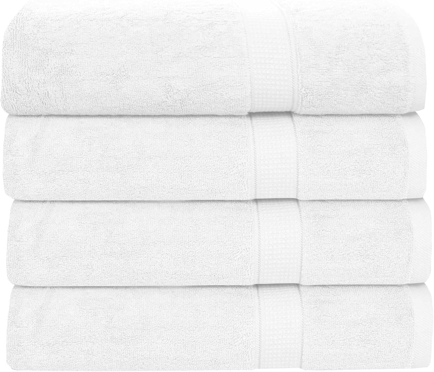 GOLD TEXTILES Premium White Hand Towels 4 Pack 1