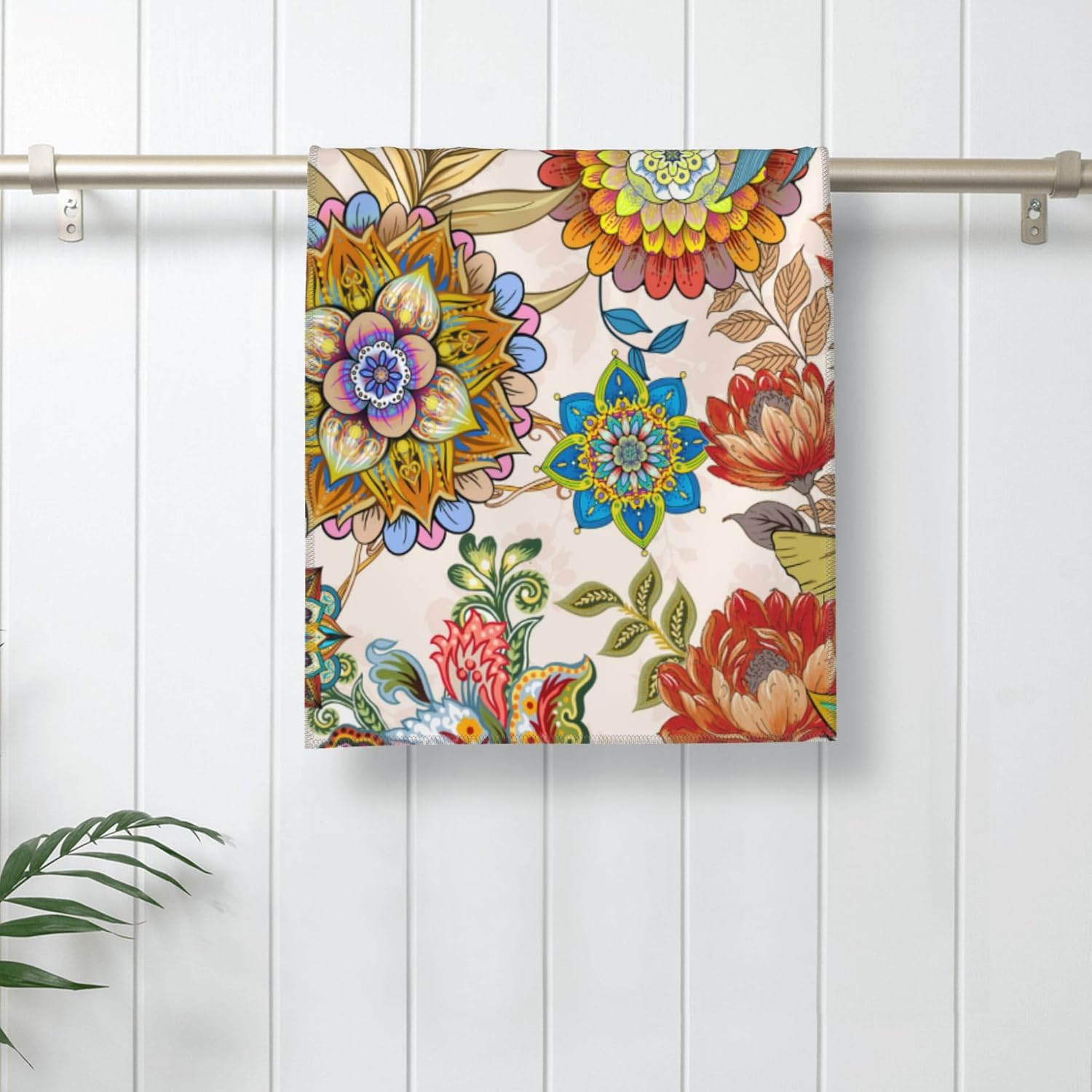 Boho Floral Hand Towels Set of 2 for Bathroom Farmhouse