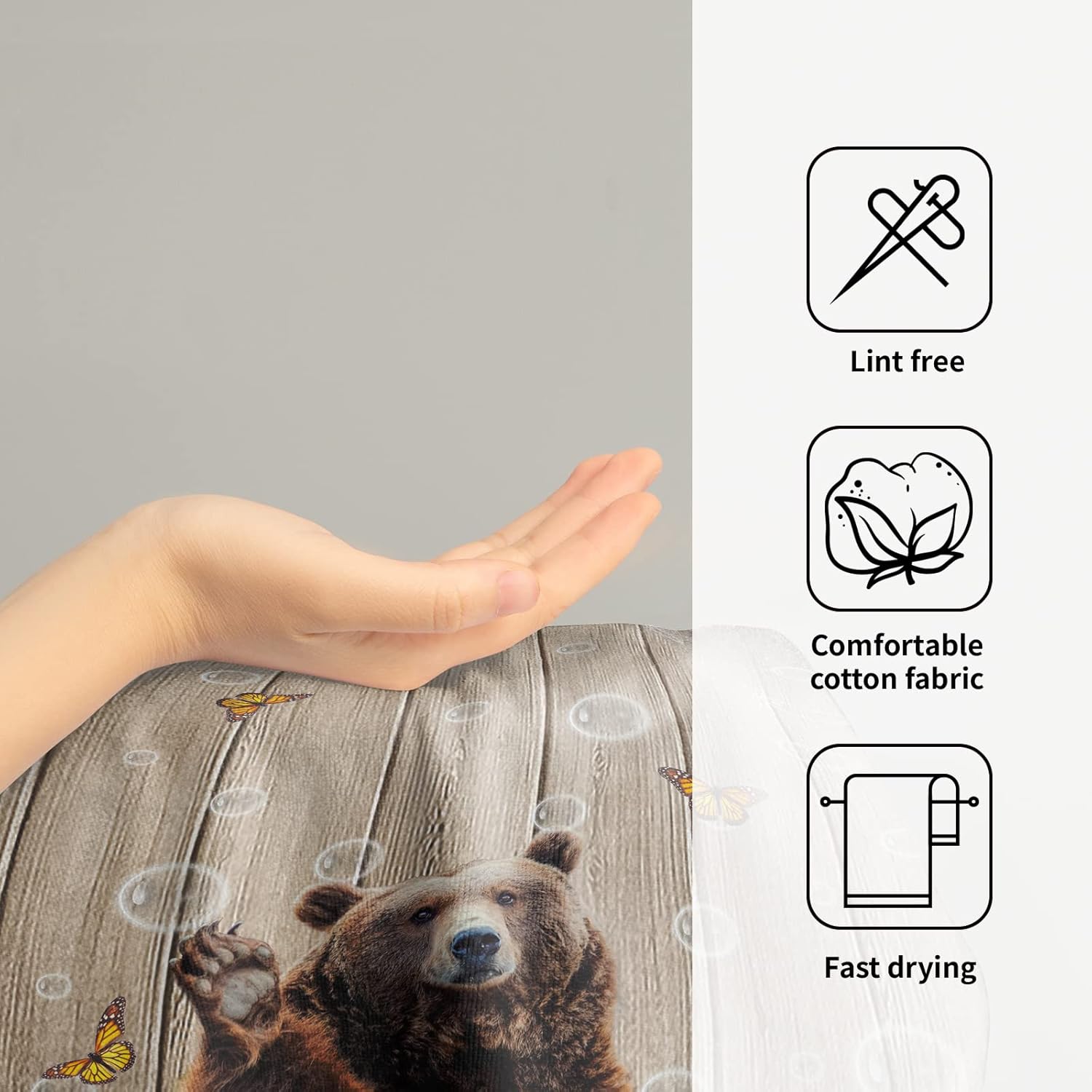 Giwawa Funny Bear Hand Towels Set of 2