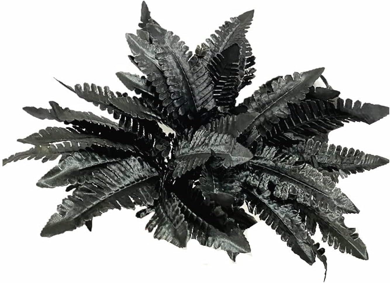 4 Bunches Artificial Fern Plants 14 Tall Black Decor