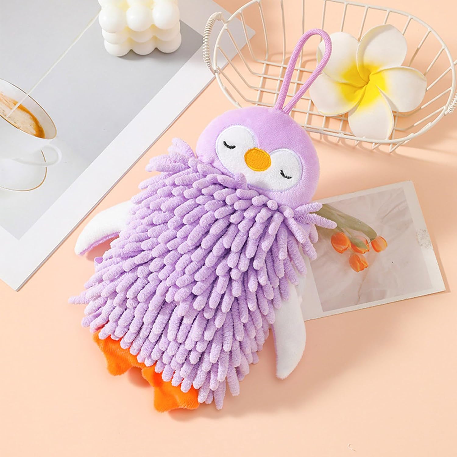 HERAON Soft Microfiber Hand Towel with Cartoon Design