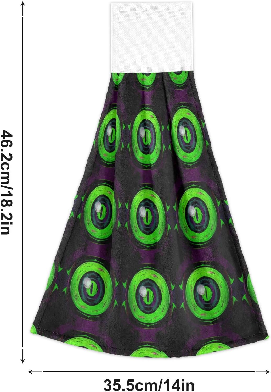 RPLIFE Psychedelic Green Eyes Towel Set of 2
