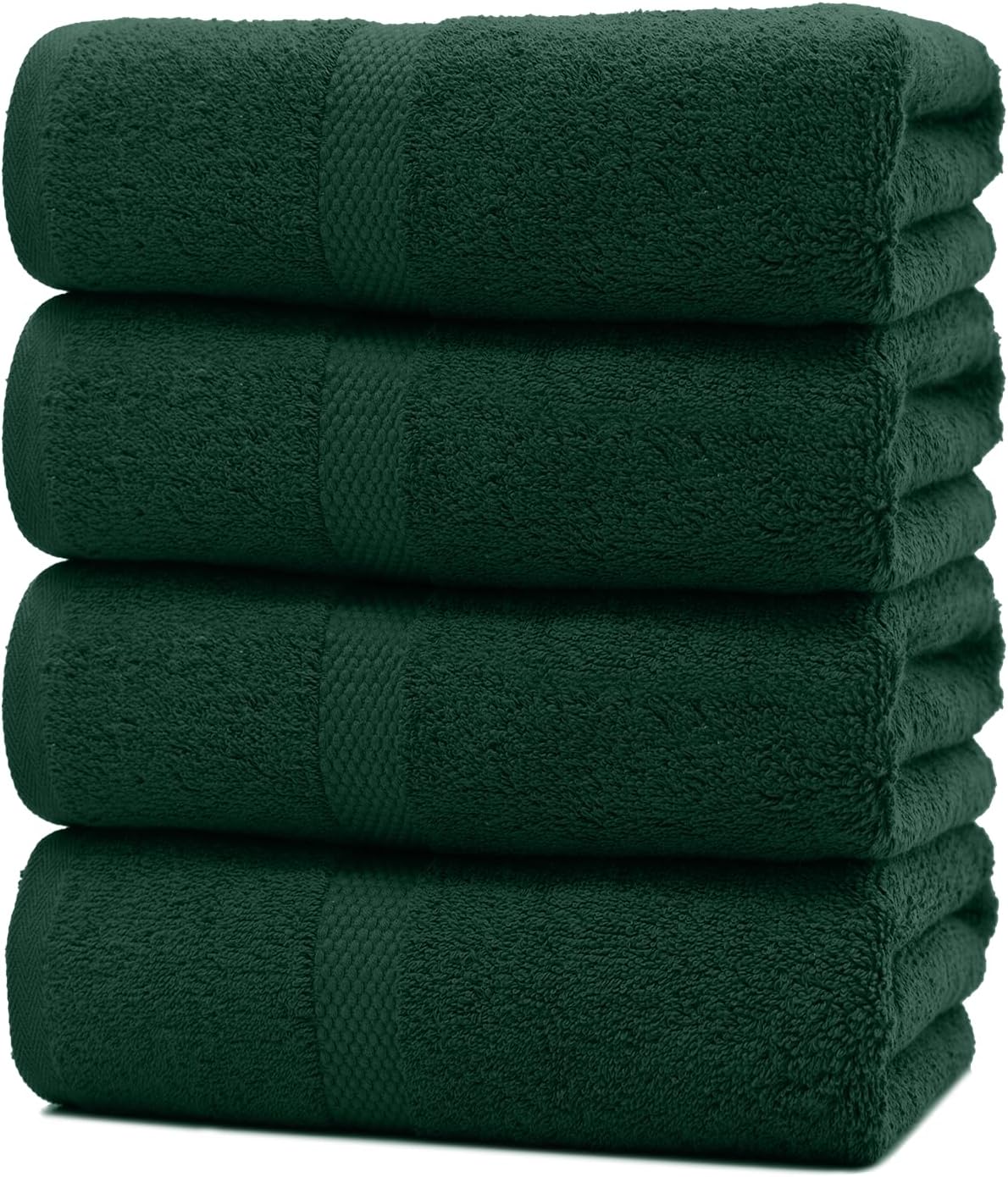DAN RIVER 100 Cotton Bath Towels 27x54 inches Pack of 4 Hunter Green
