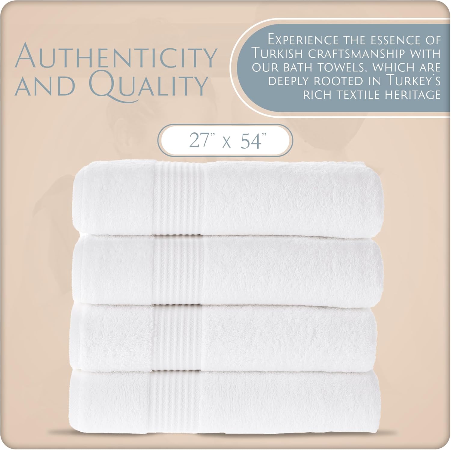 MAURA Basics Turkish Cotton Bath Towel Set