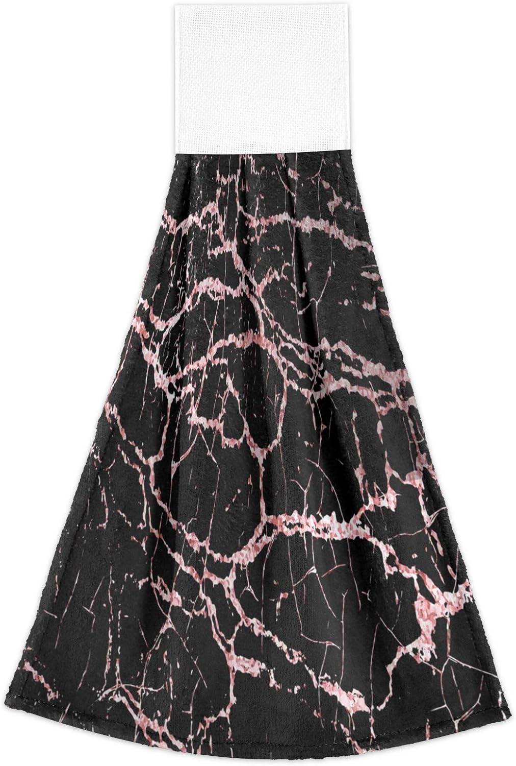 Kcldeci Rose Gold Marble Hand Towels 2 Piece Set