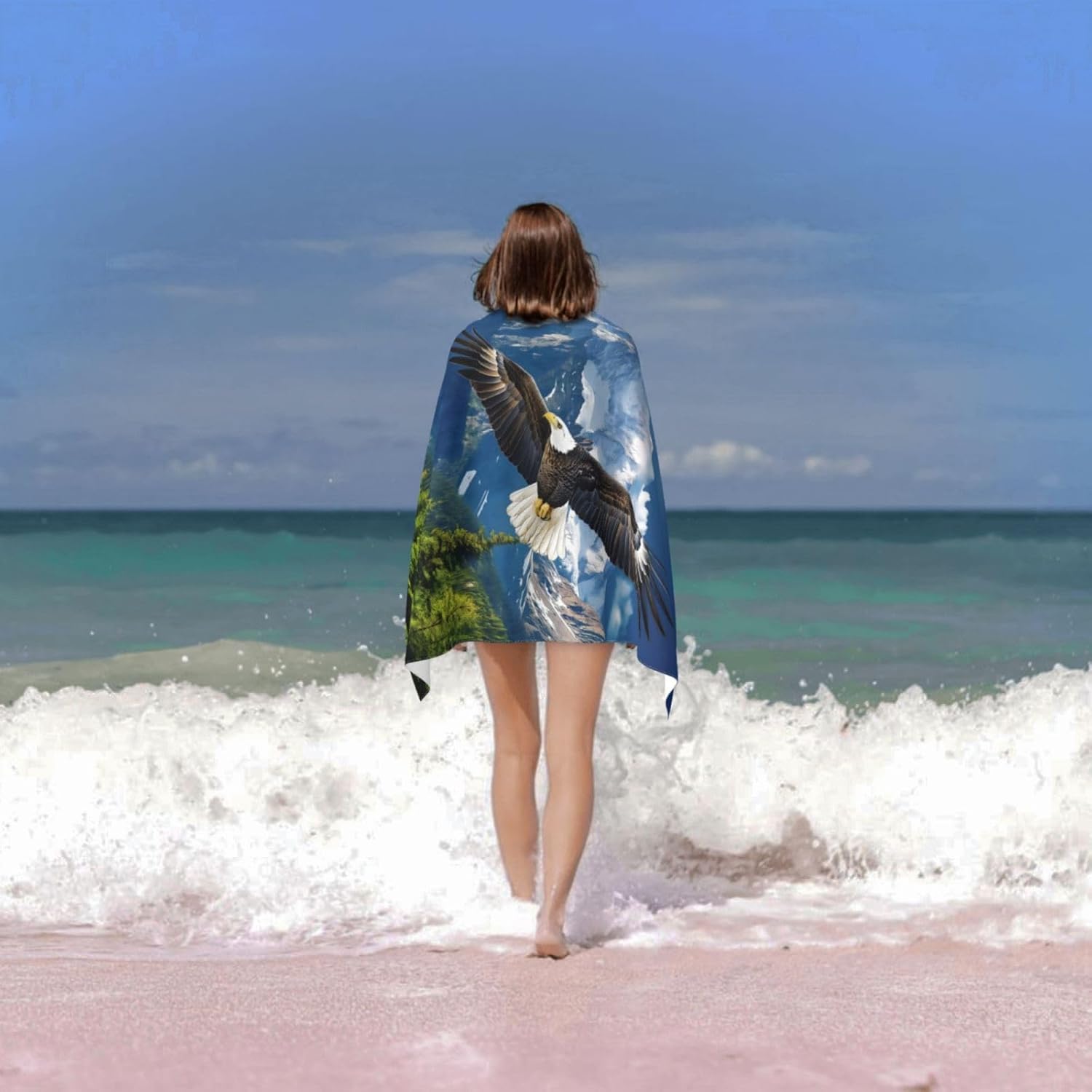 Bald Eagle Beach Towel 31x51 Inches