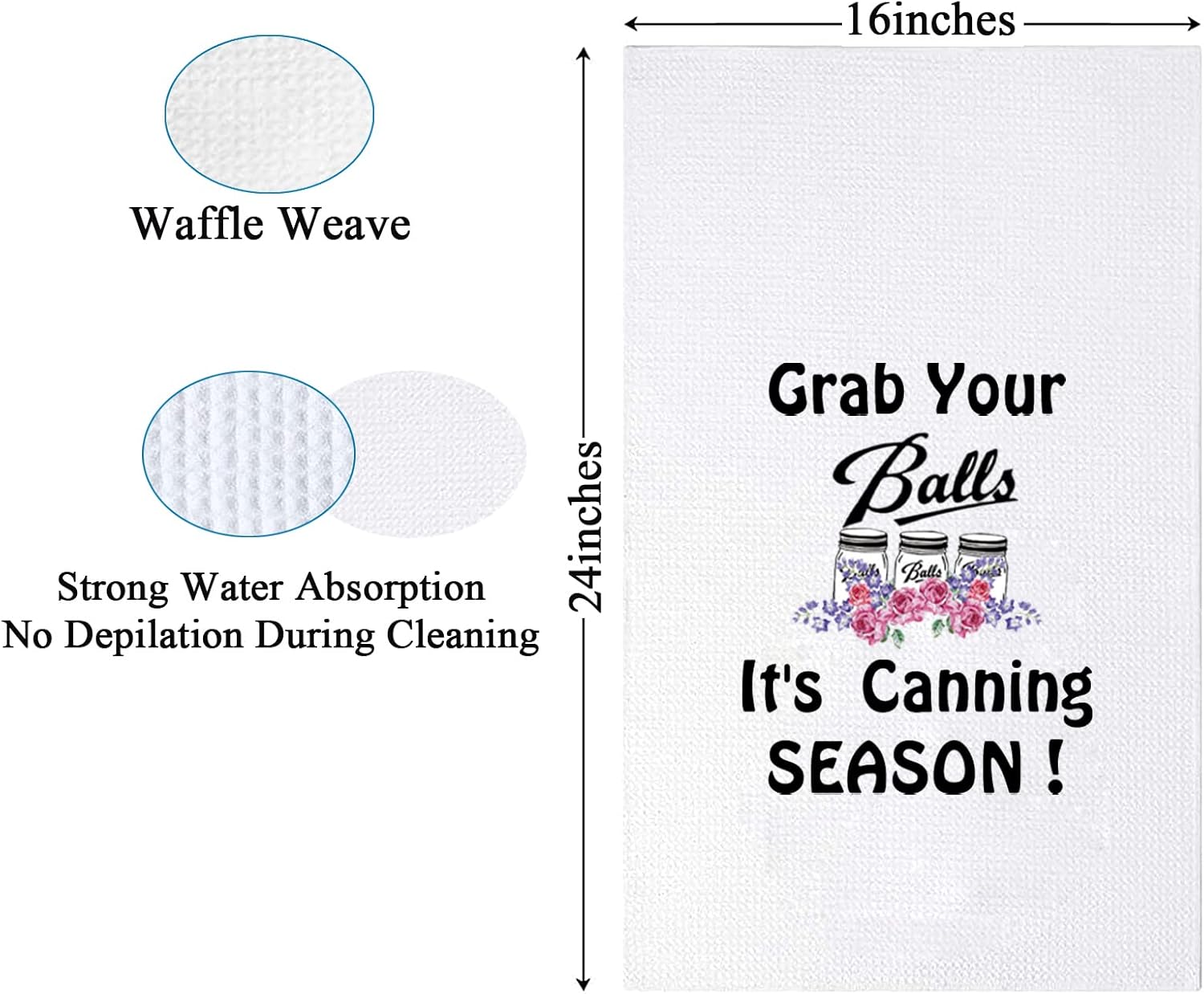 PXTIDY Funny Canning Season Kitchen Towel