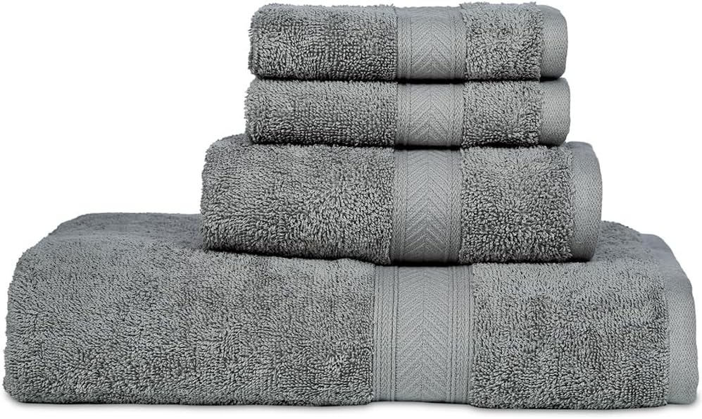 Casa Lino 4-Piece Bath Towel Set 100 Cotton Luxury Towels