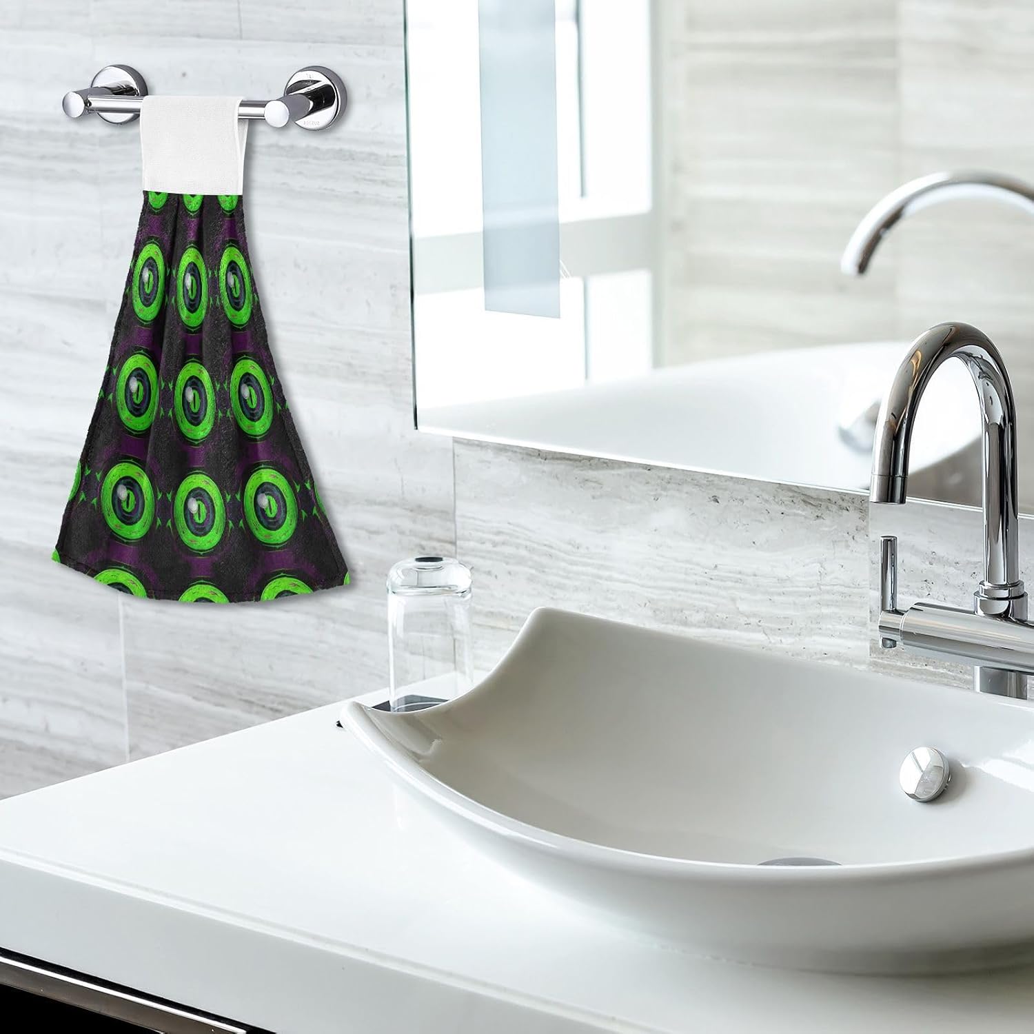 RPLIFE Psychedelic Green Eyes Towel Set of 2