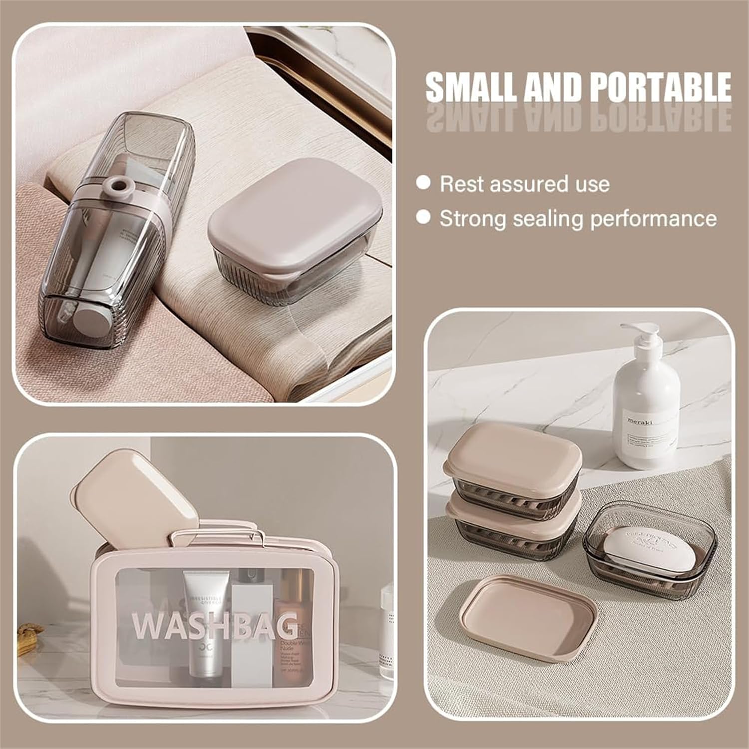 GlitzyStar Soap Dish Holder with Lid - Horizontal