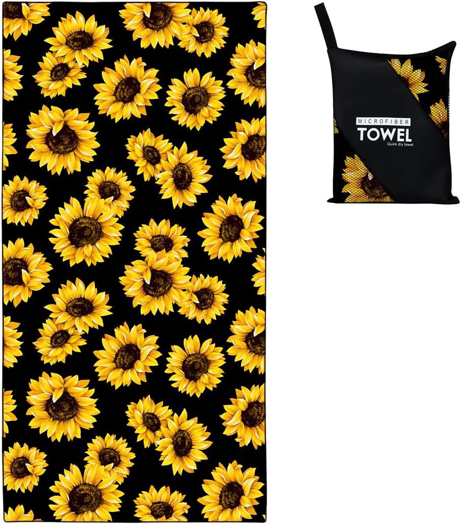 Rstick Sunflower Beach Towel 36x72 Quick Dry Sand-Free