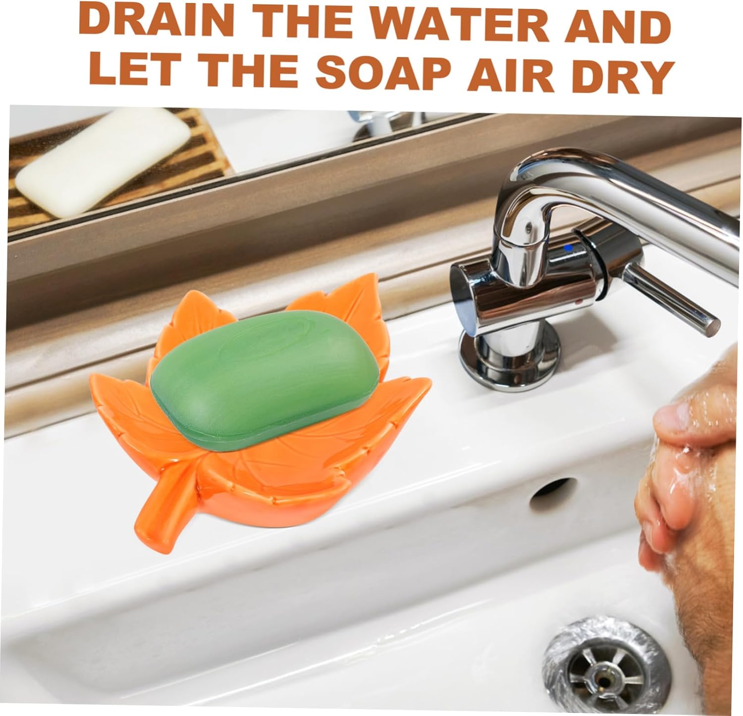 Ciieeo Leaf Shape Soap Dish Ceramic Maple Elegant Holder