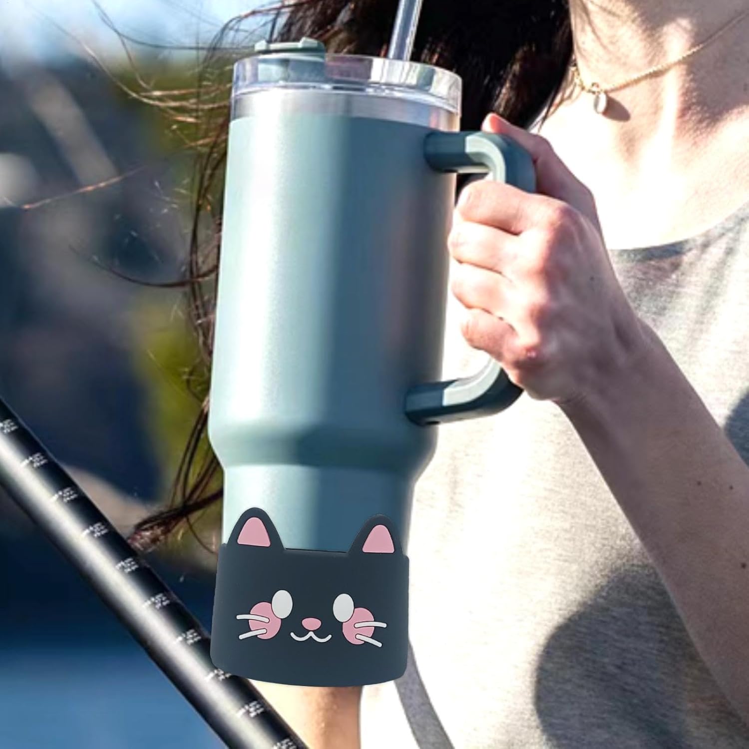 Silicone Coffee Cup Sleeves with Cute Animal Design