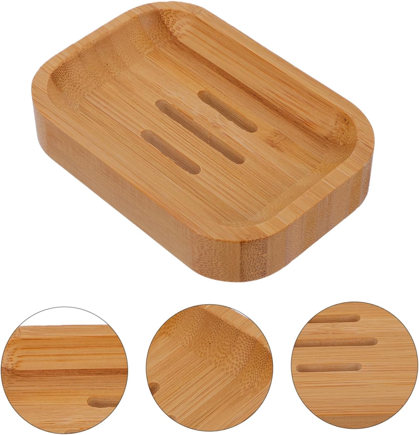 Holibanna Natural Soap Dish with Draining Design