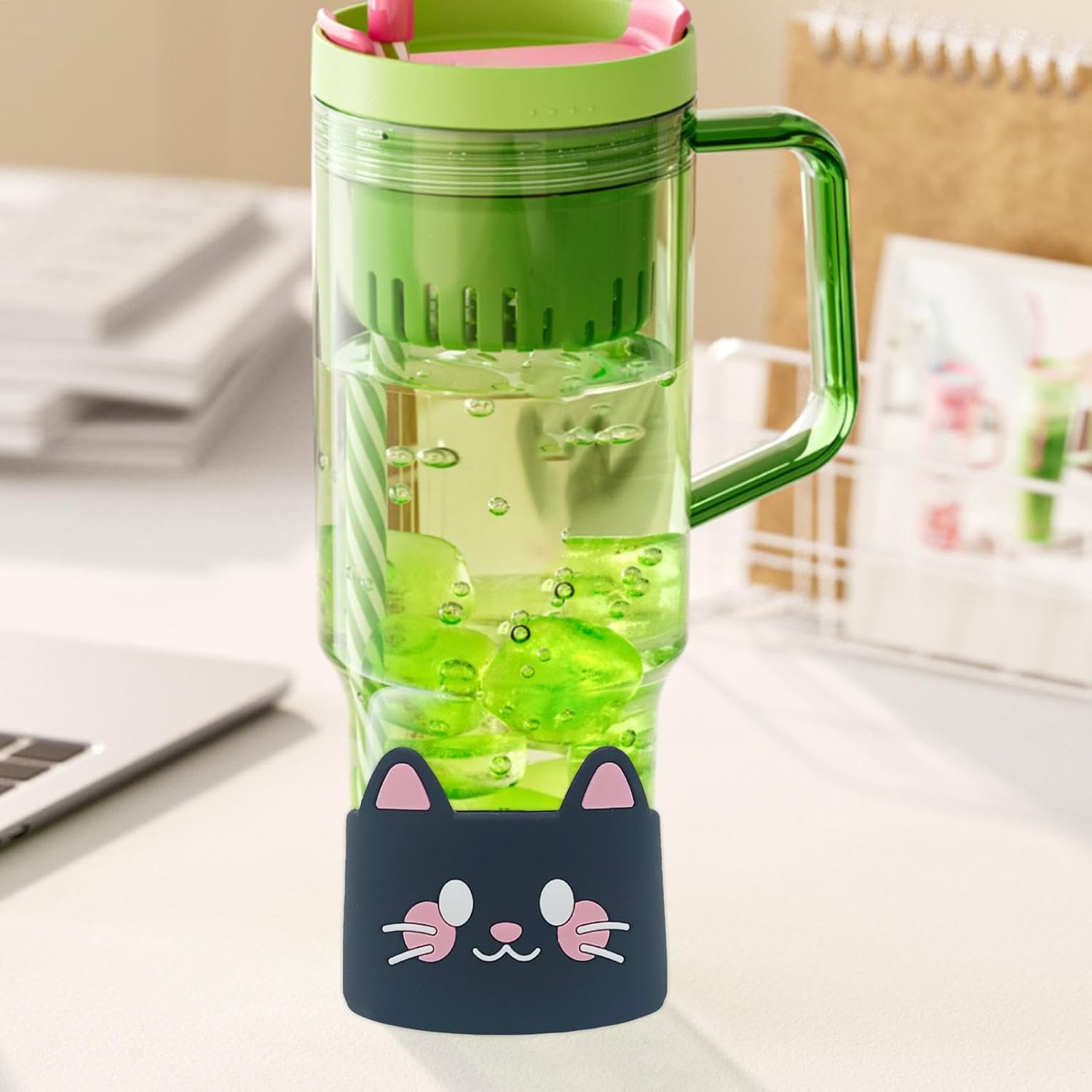 Silicone Coffee Cup Sleeves with Cute Animal Design