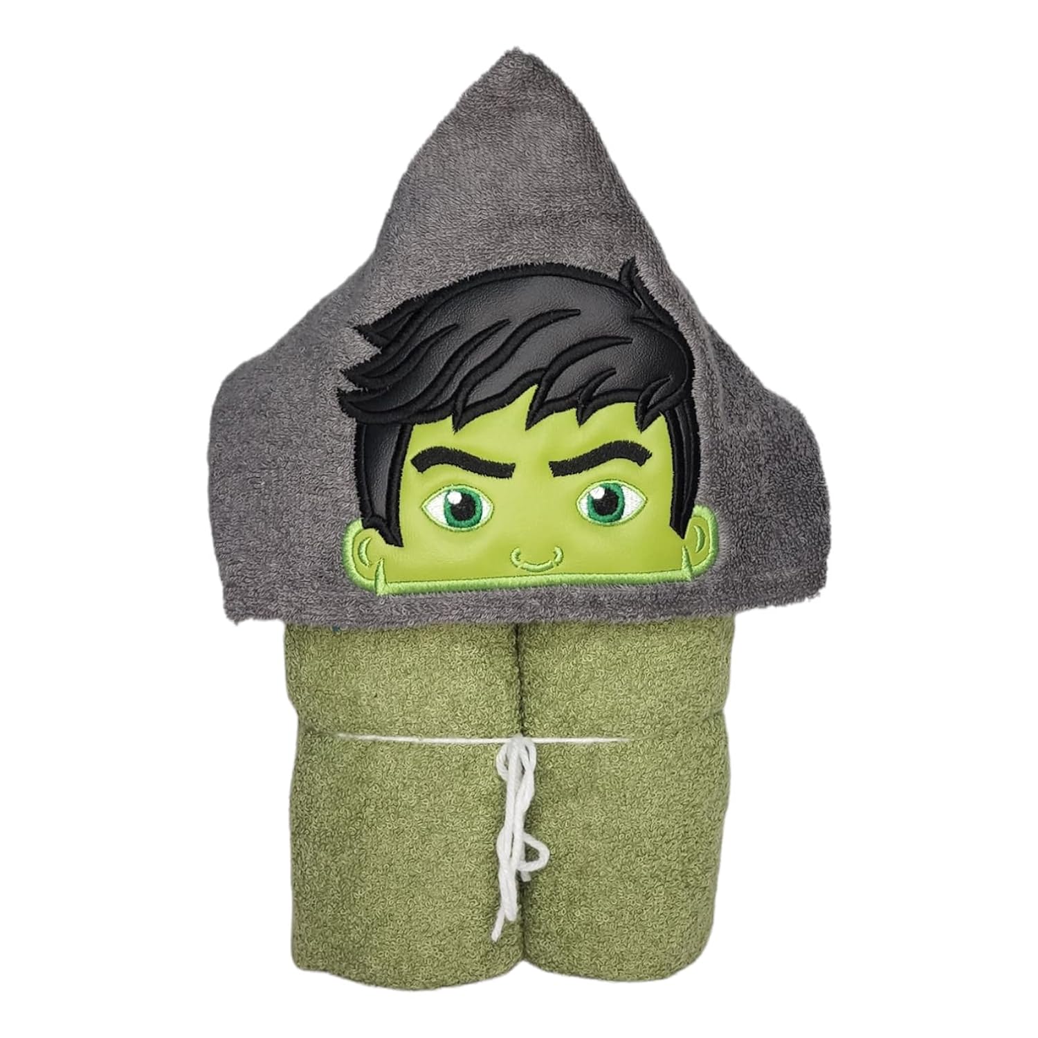 Handmade Spider Hero Friends Green Smash Bath Towel for Kids