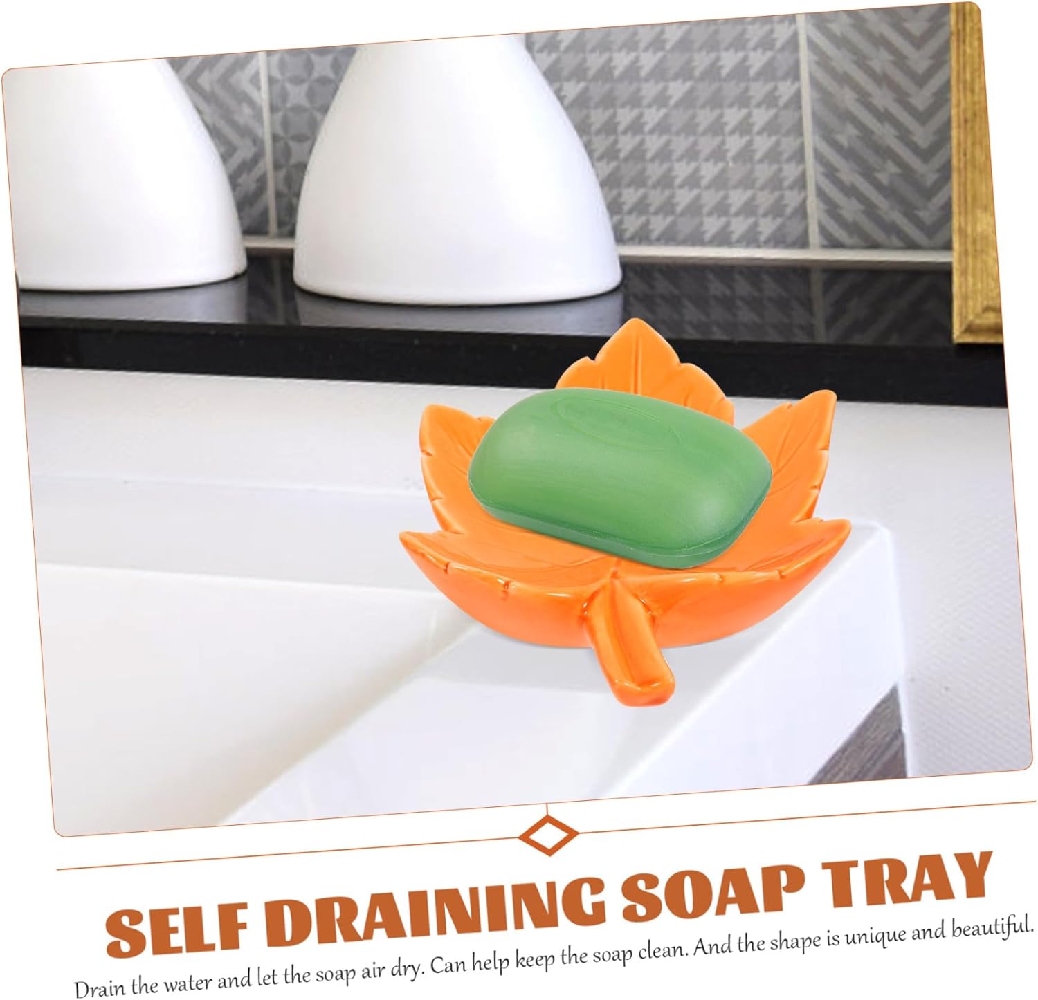 BESTYASH Ceramic Leaf Soap Holder