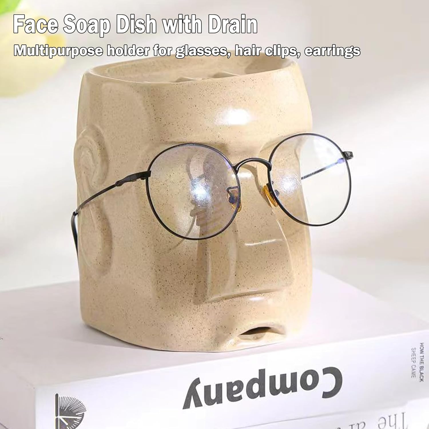 Creative Face Soap Holder with Self-Draining Design