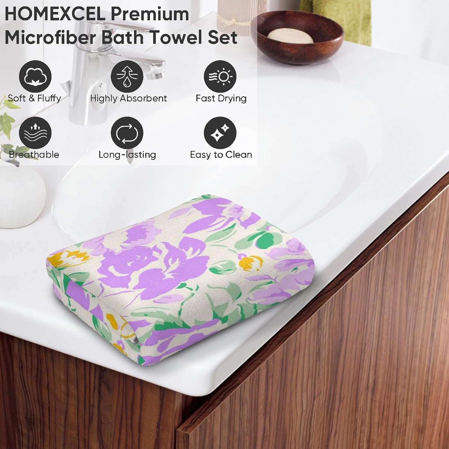 AmePay Woodland Animal Hand Towels 2 Pack