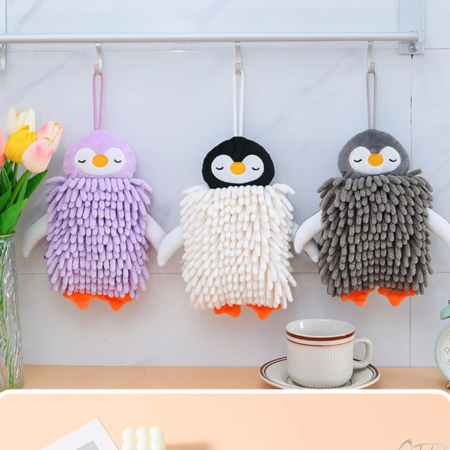 Microfiber Cartoon Hand Towel for Kitchen and Bathroom Use