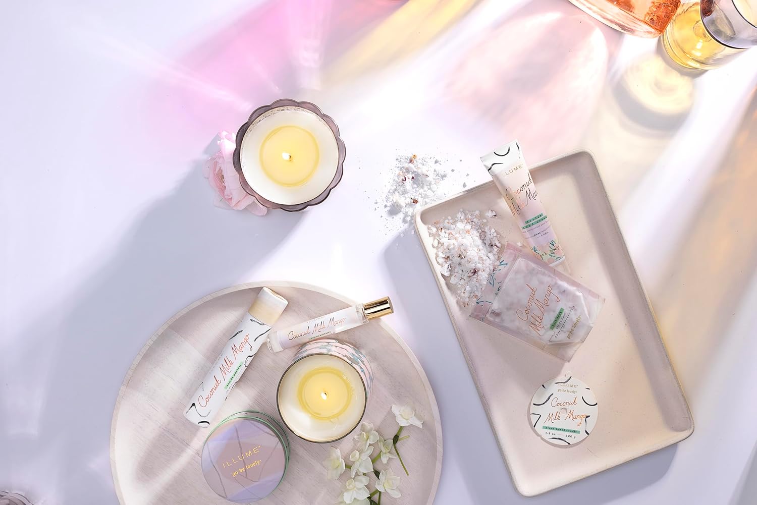ILLUME Go Be Lovely Coconut Milk Mango Travel Tin Candle