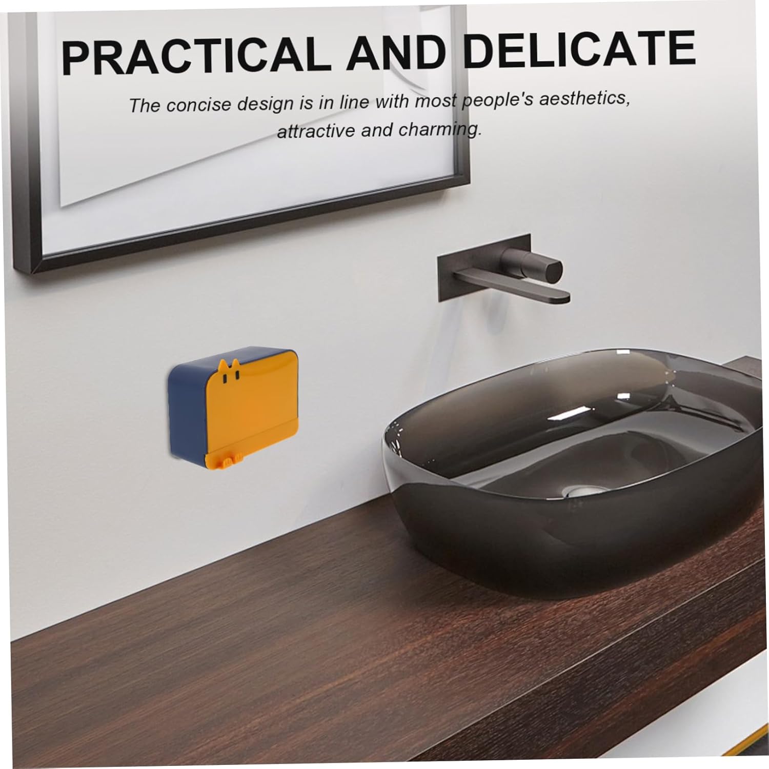 TOPPERFUN Wall-Mounted Soap Holder with Hook and Lid