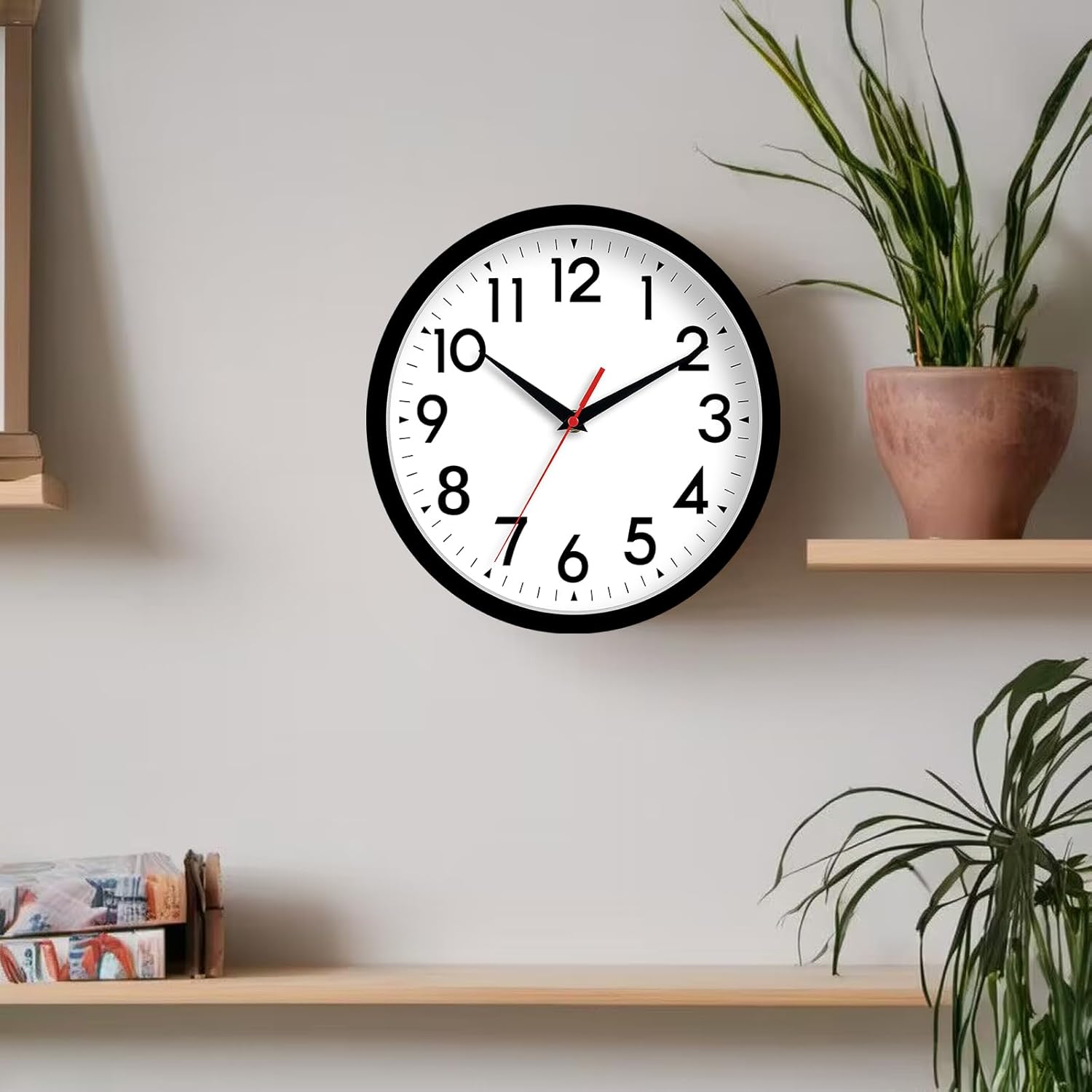 DAXSMY 8 Inch Silent Analog Wall Clock