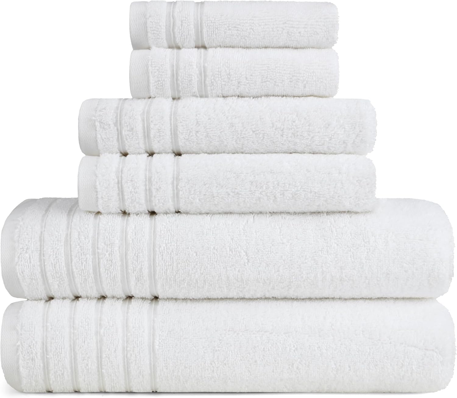 BW Luxe Home 6-Piece Turkish Cotton Towel Set