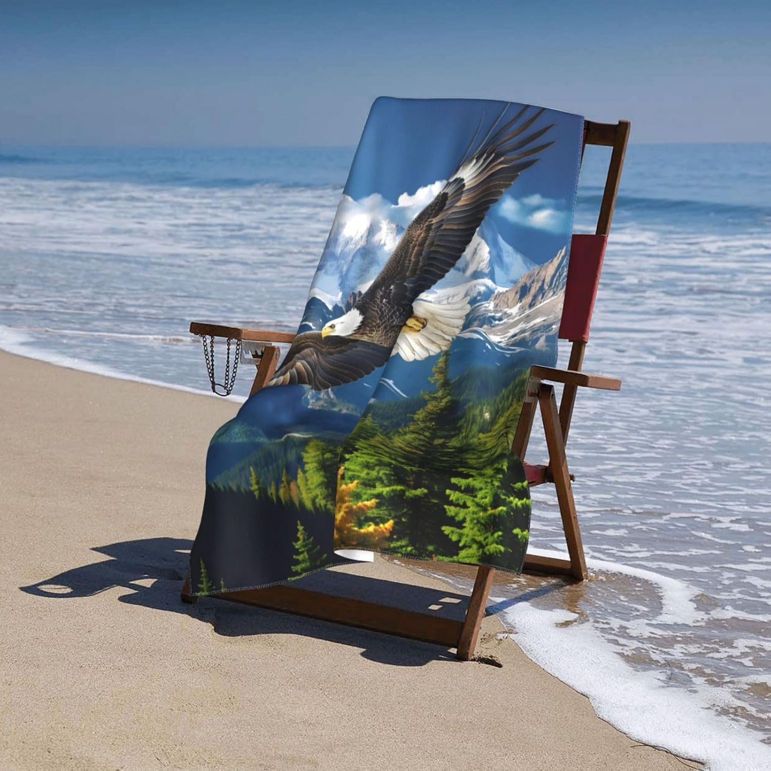 Bald Eagle Beach Towel 31x51 Inches