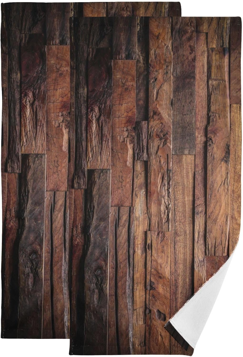 VIGGINER Dark Wood Hand Towels Set of 2 1