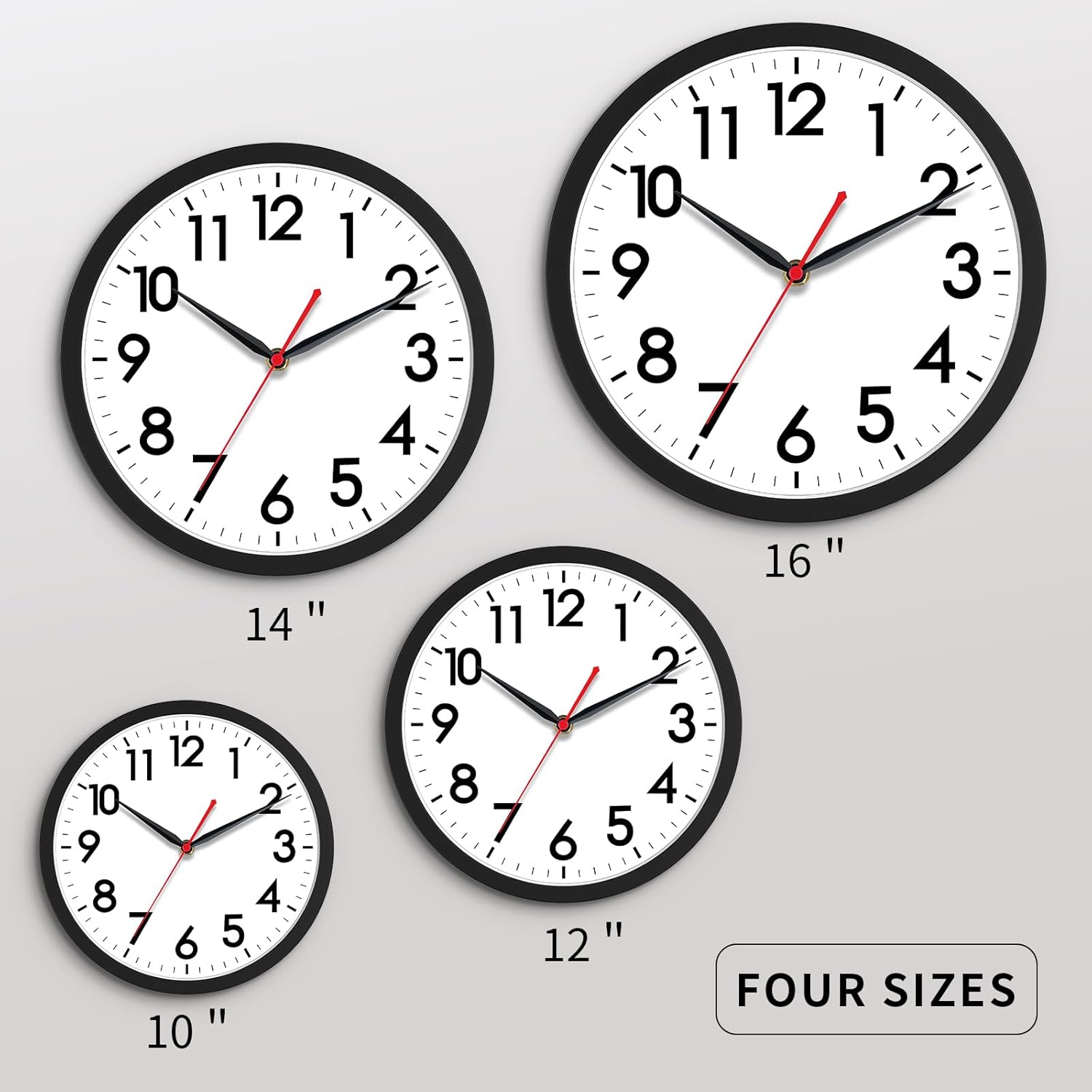 AKCISOT Wall Clock 10 Inch Silent Non-Ticking Modern Design Clock