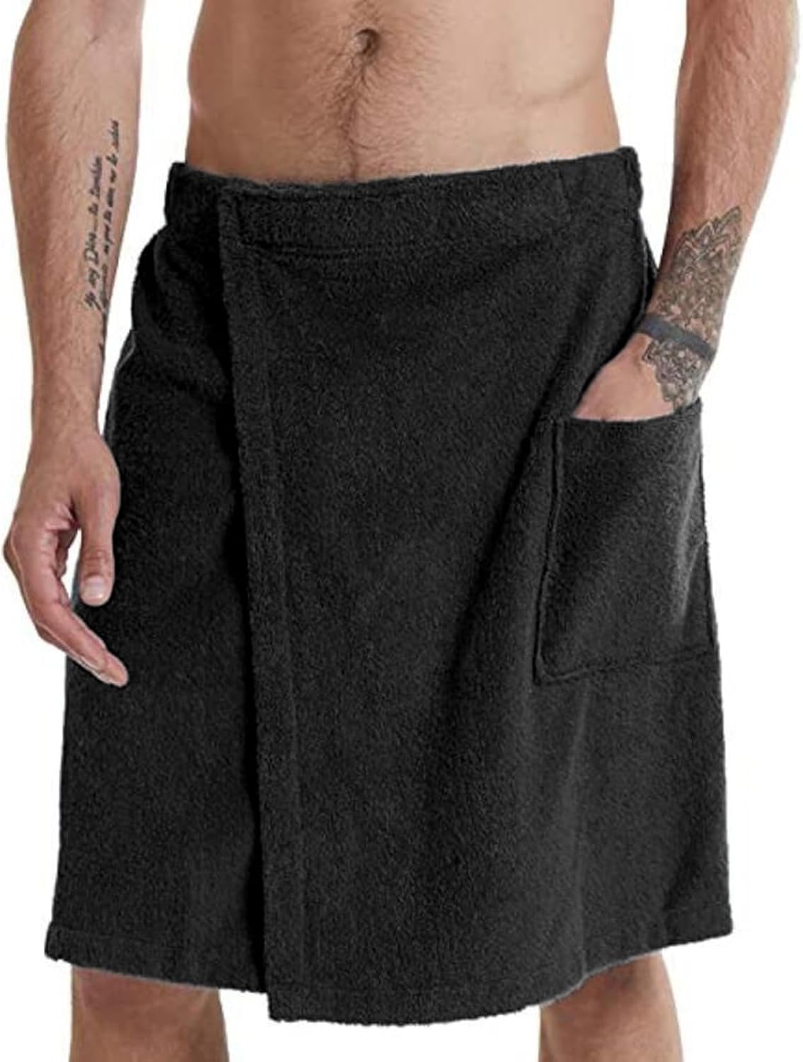 PURFUN Men Boys Bath Towel Wrap with Pocket 1