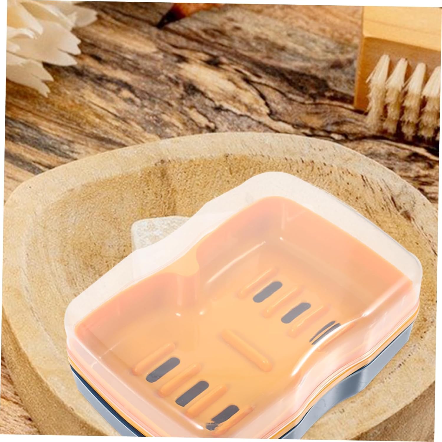 HAKIDZEL Dual Compartment Soap Holder with Leak-Proof Lid