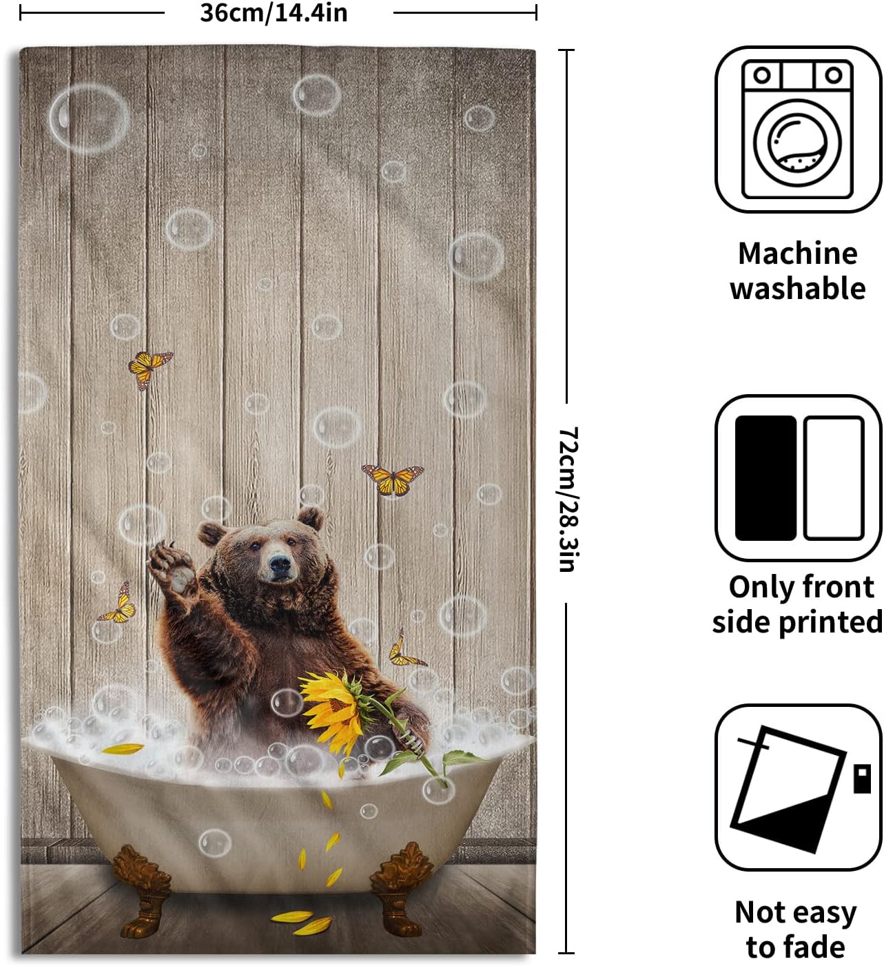 Giwawa Funny Bear Hand Towels Set of 2