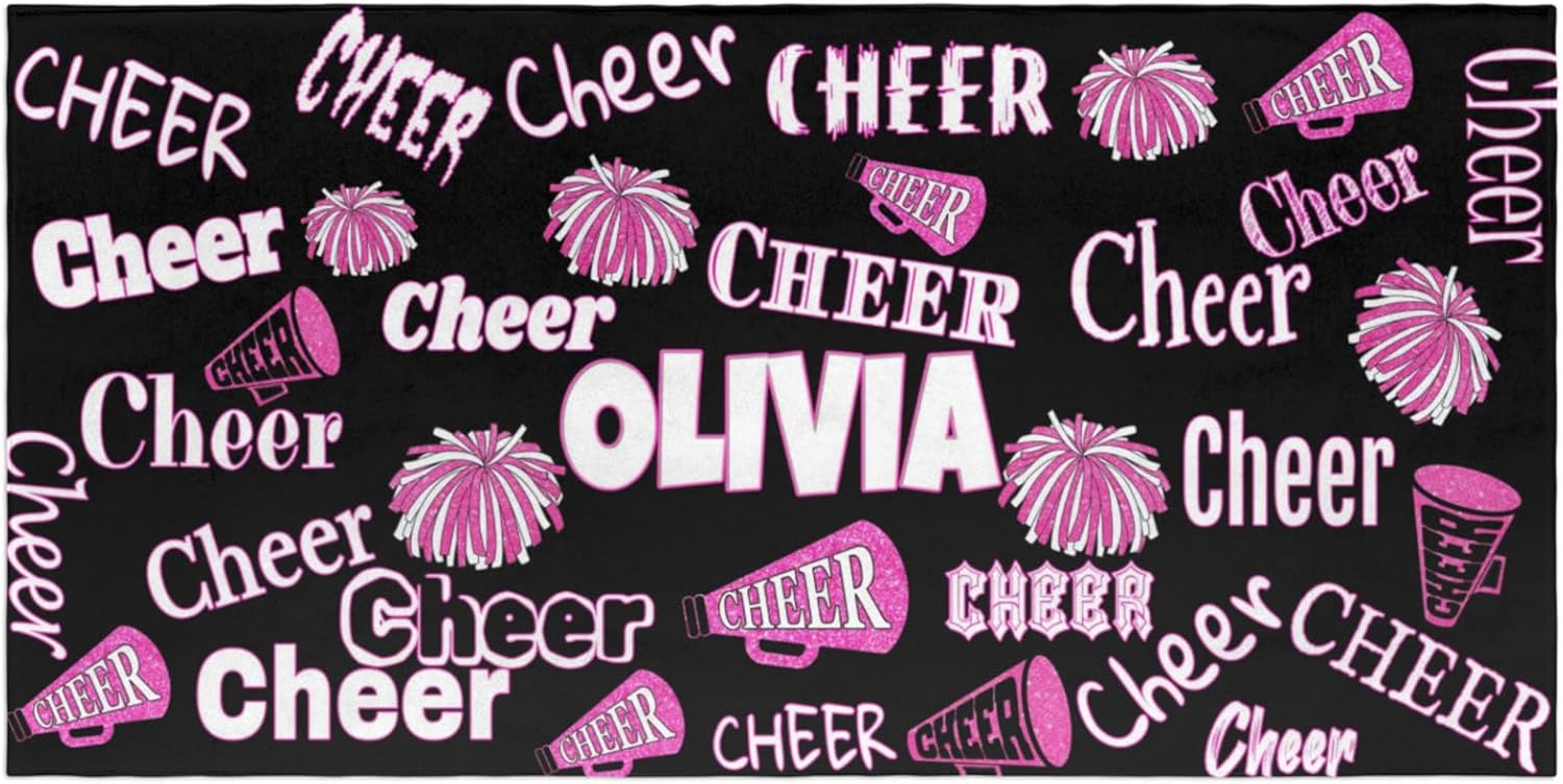 Custom Girls Bath Towel with Name - 30x60 Inch