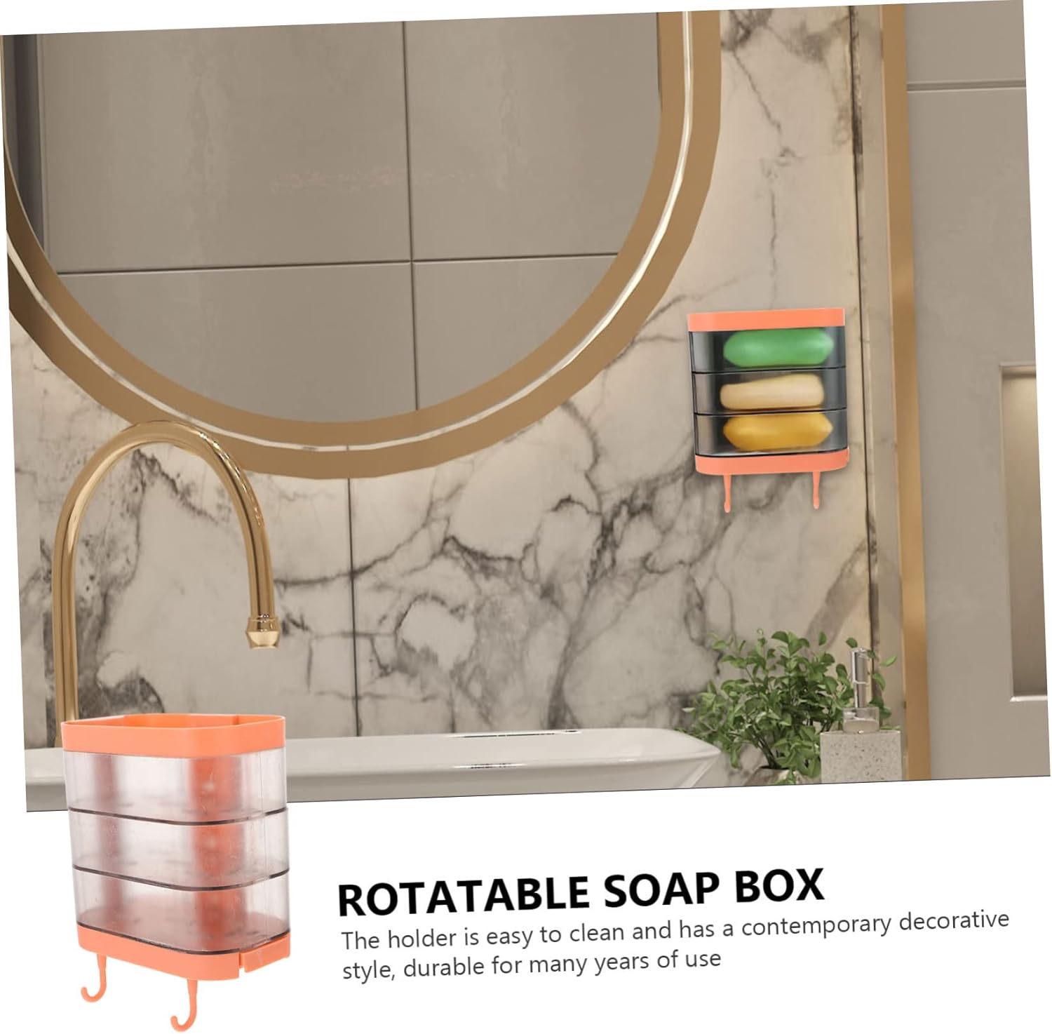 COOLHIYA Multi-Layered Rotatable Soap Holder