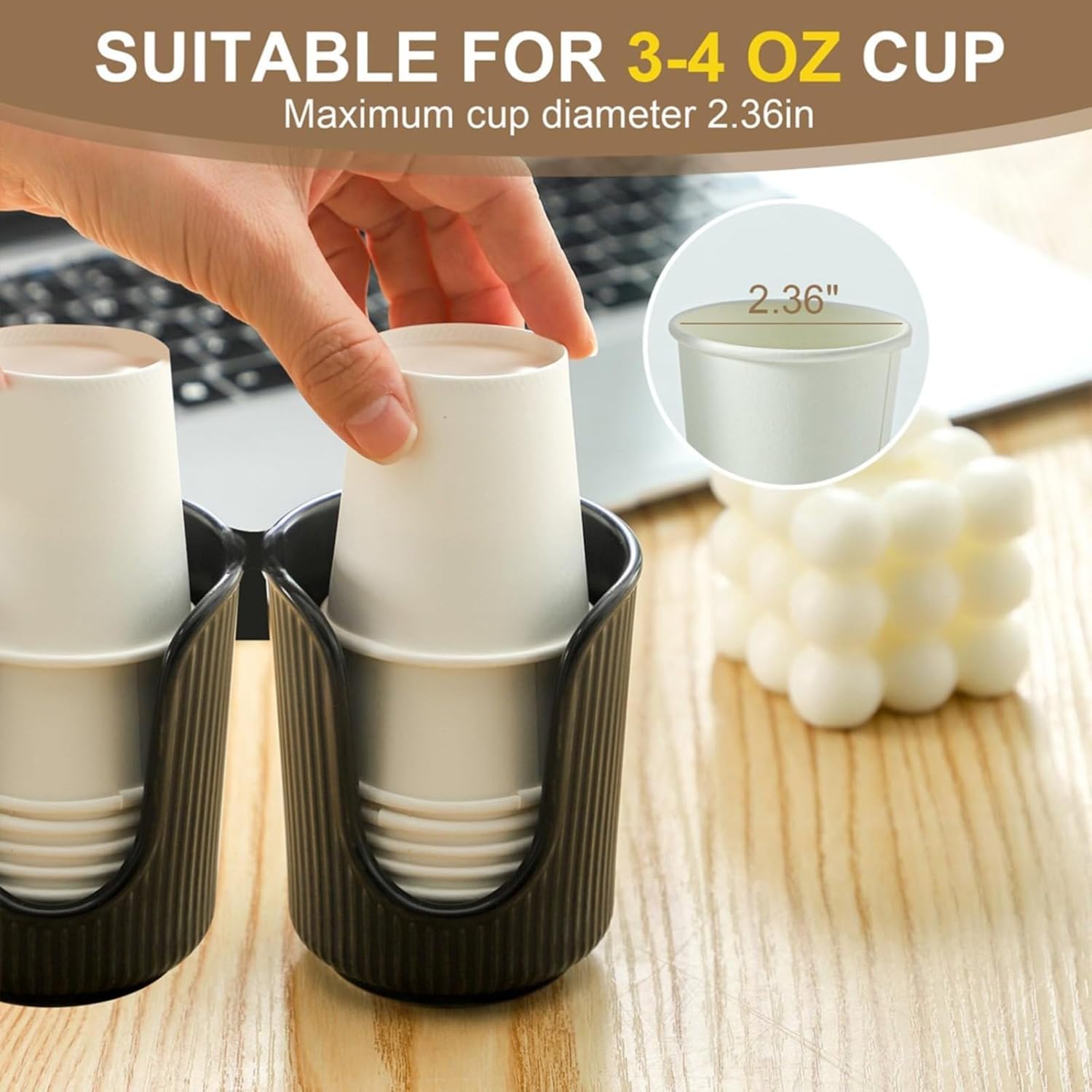 Sleek Bathroom Cup Dispenser with Adjustable Holder