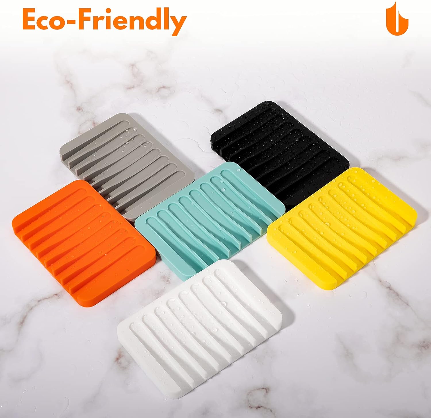 Urbanstrive Flexible Silicone Soap Dish for Bathroom Kitchen