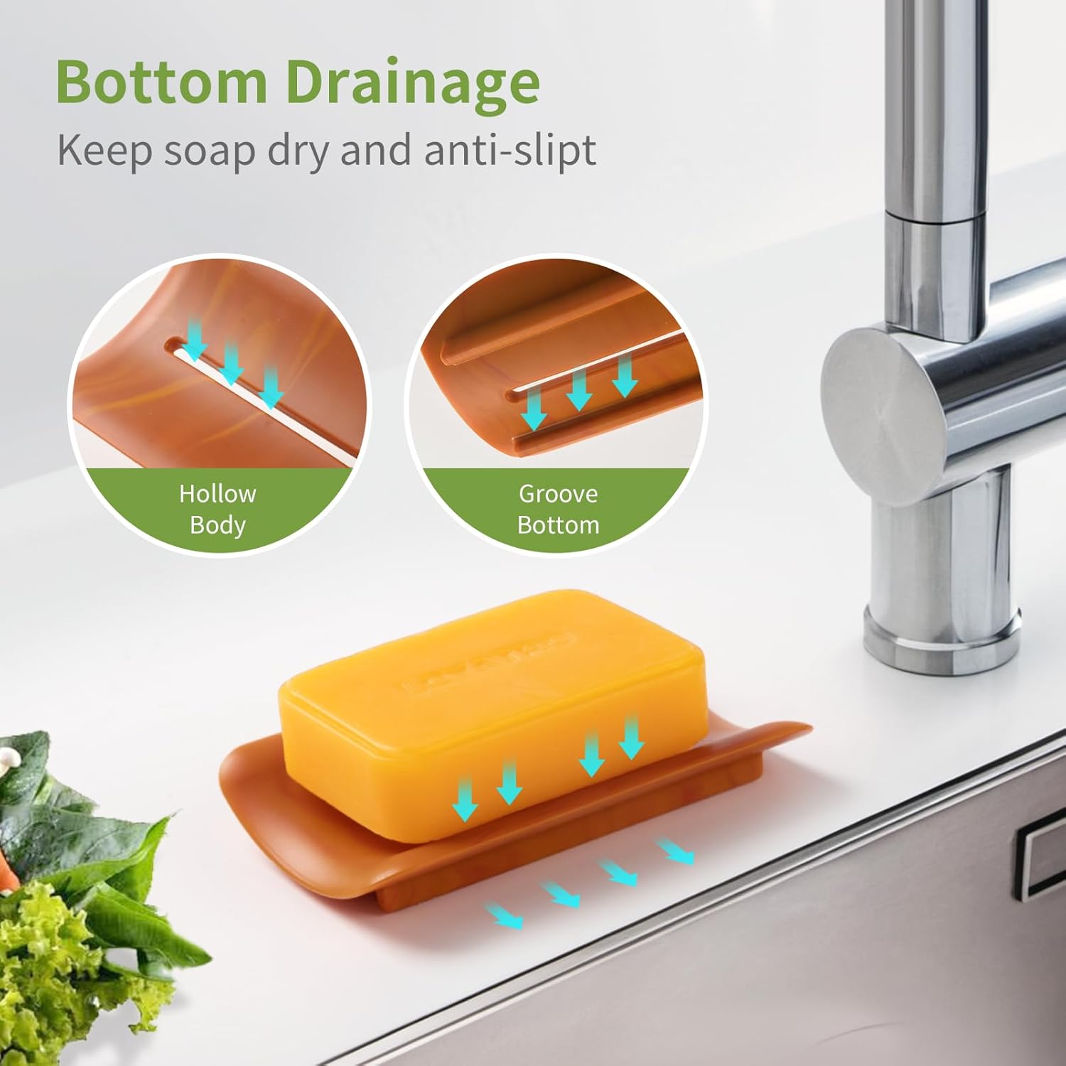LOYATRO Silicone Bar Soap Holder for Shower