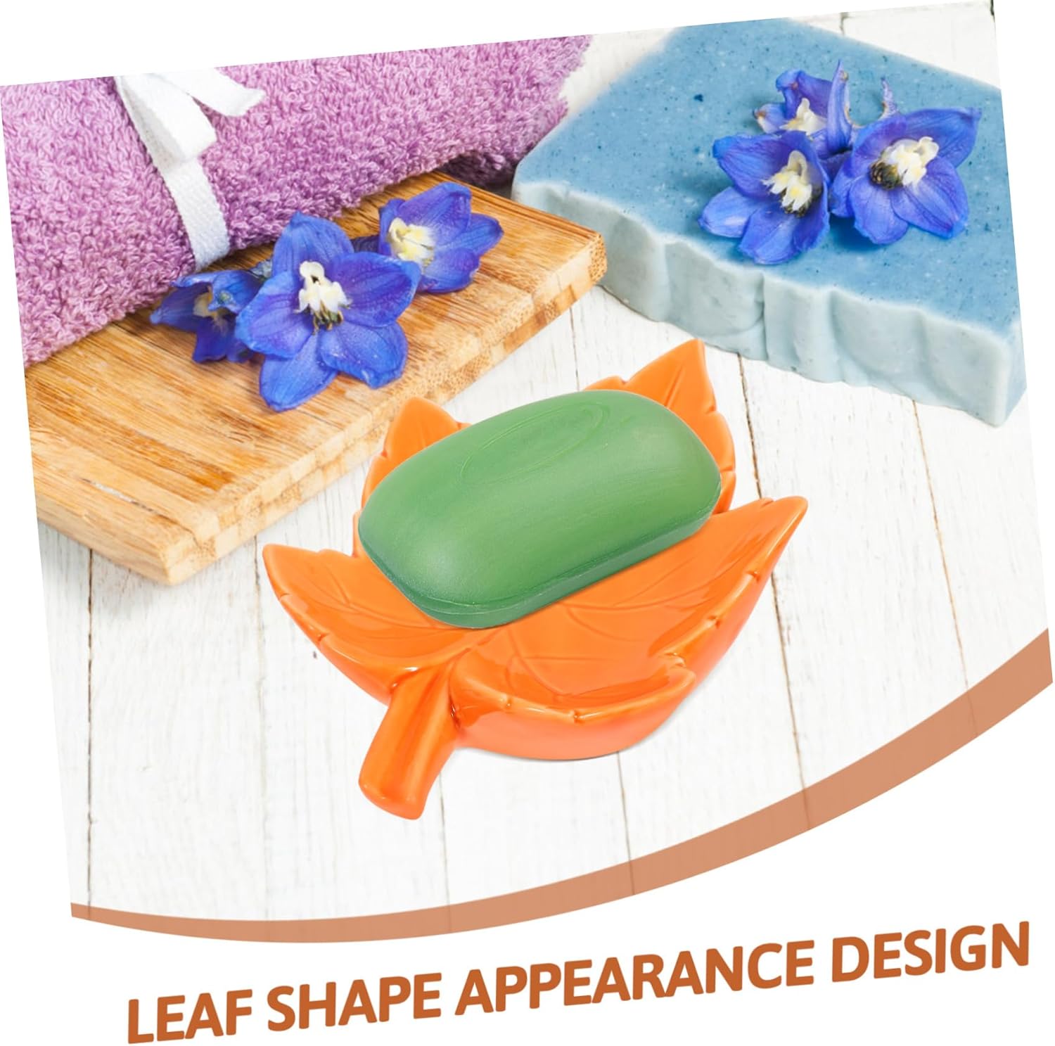 Ciieeo Leaf Shape Soap Dish Ceramic Maple Elegant Holder