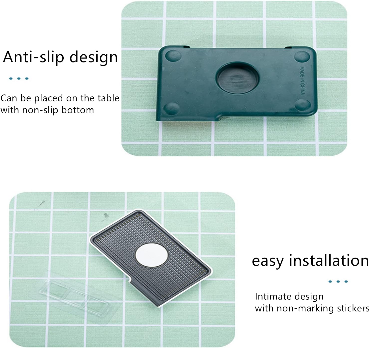 WYMRR Soap Dish with Double Drainage and Non-Slip Base