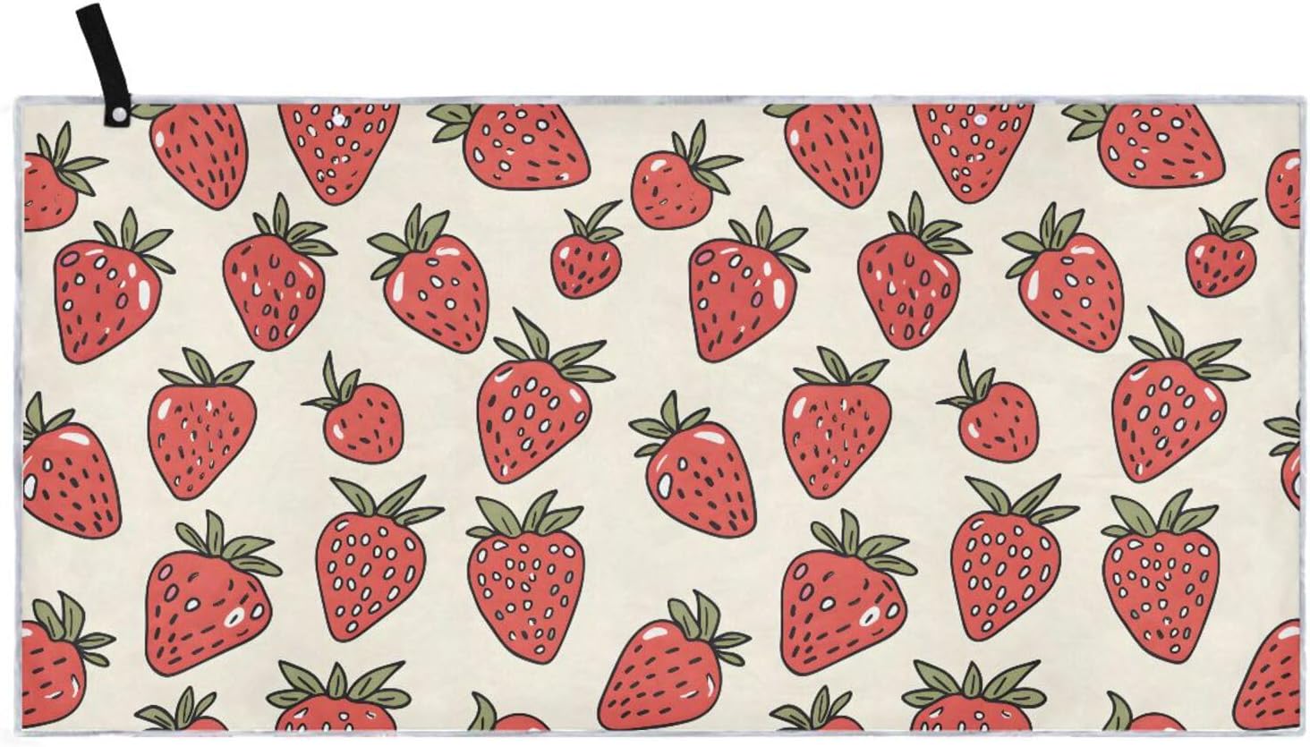SUABO Strawberry Bath Towels with Hanging Loops