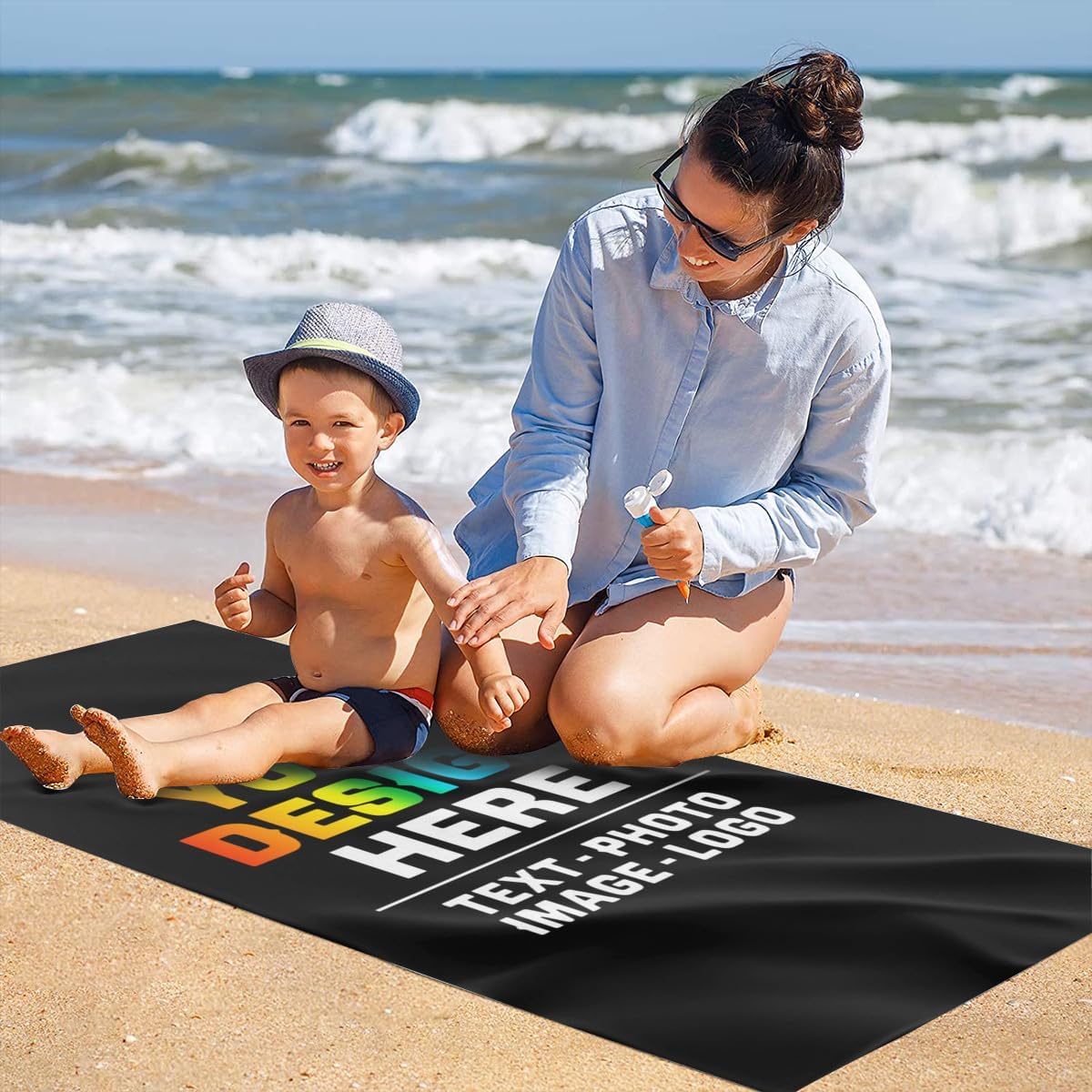 Personalized Beach Towel with Photo Design for All Ages