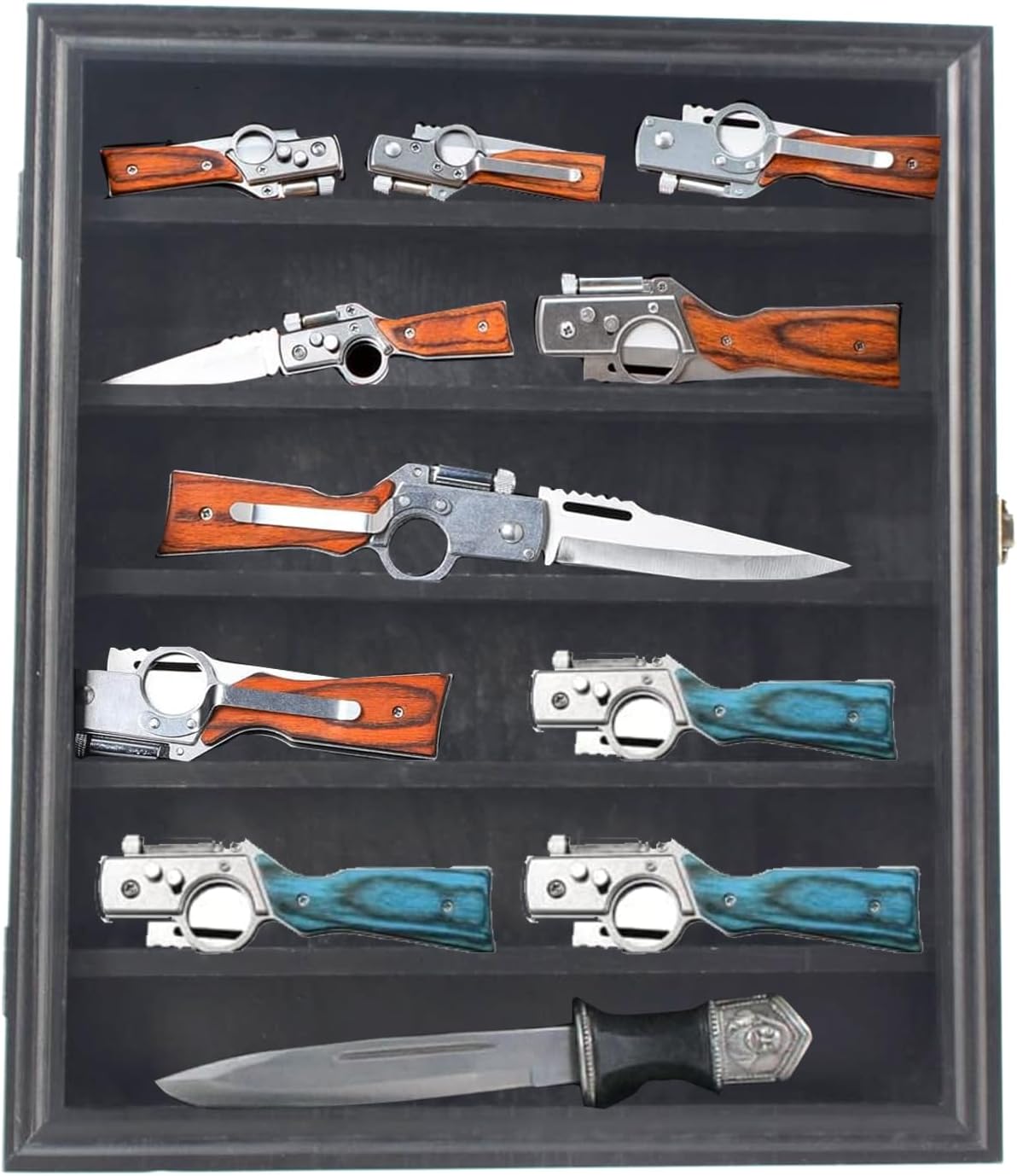 JIANGPAI Military Knife Shadow Box with UV Protection 1