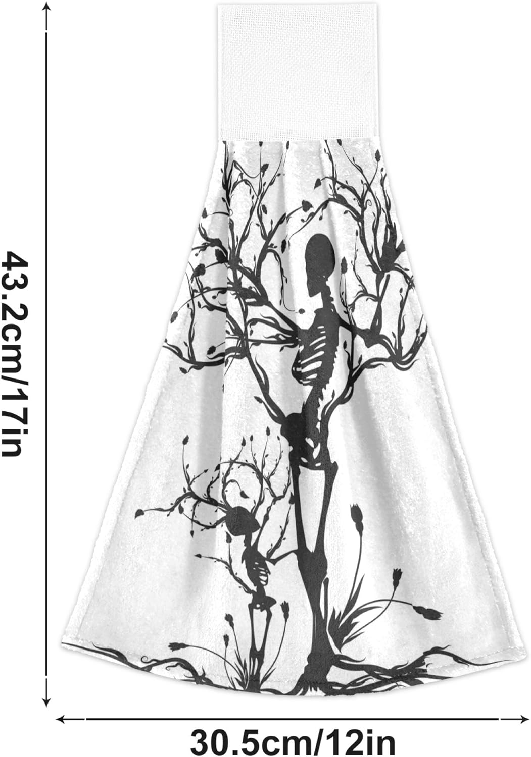 Aslsiy Skull Design Kitchen Towel Set of 2
