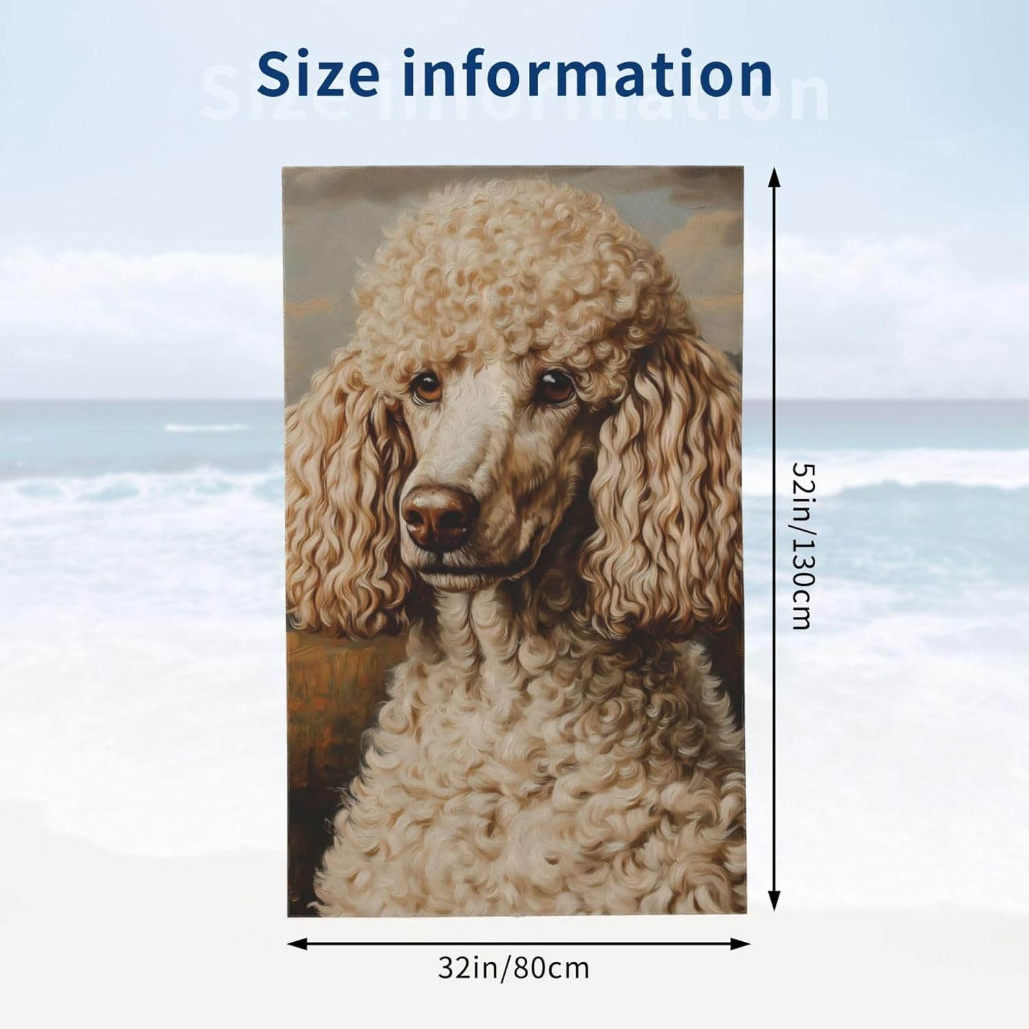 VANZEV Poodle Beach Towel 31x51in Microfiber