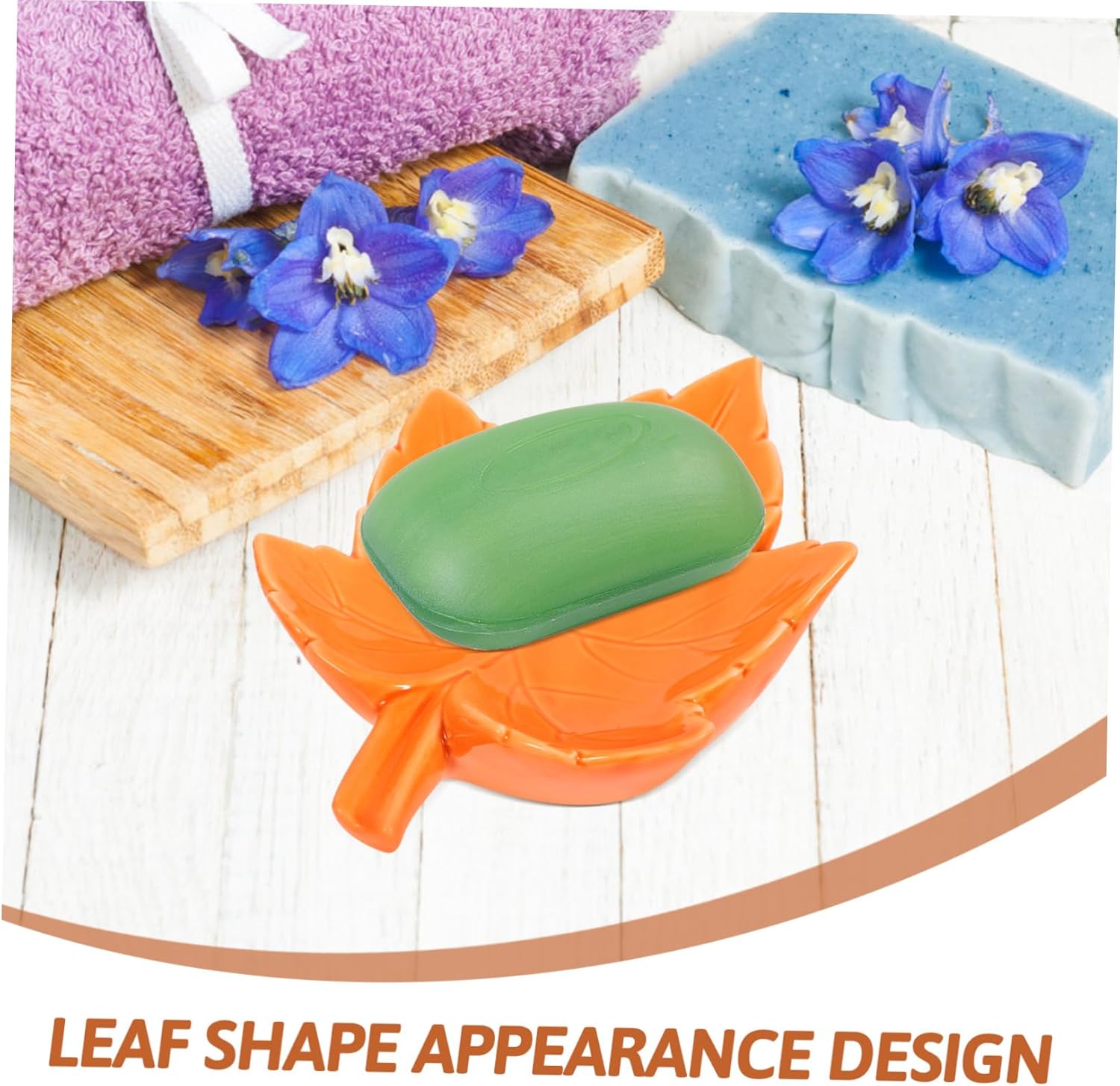 BESTYASH Ceramic Leaf Soap Holder
