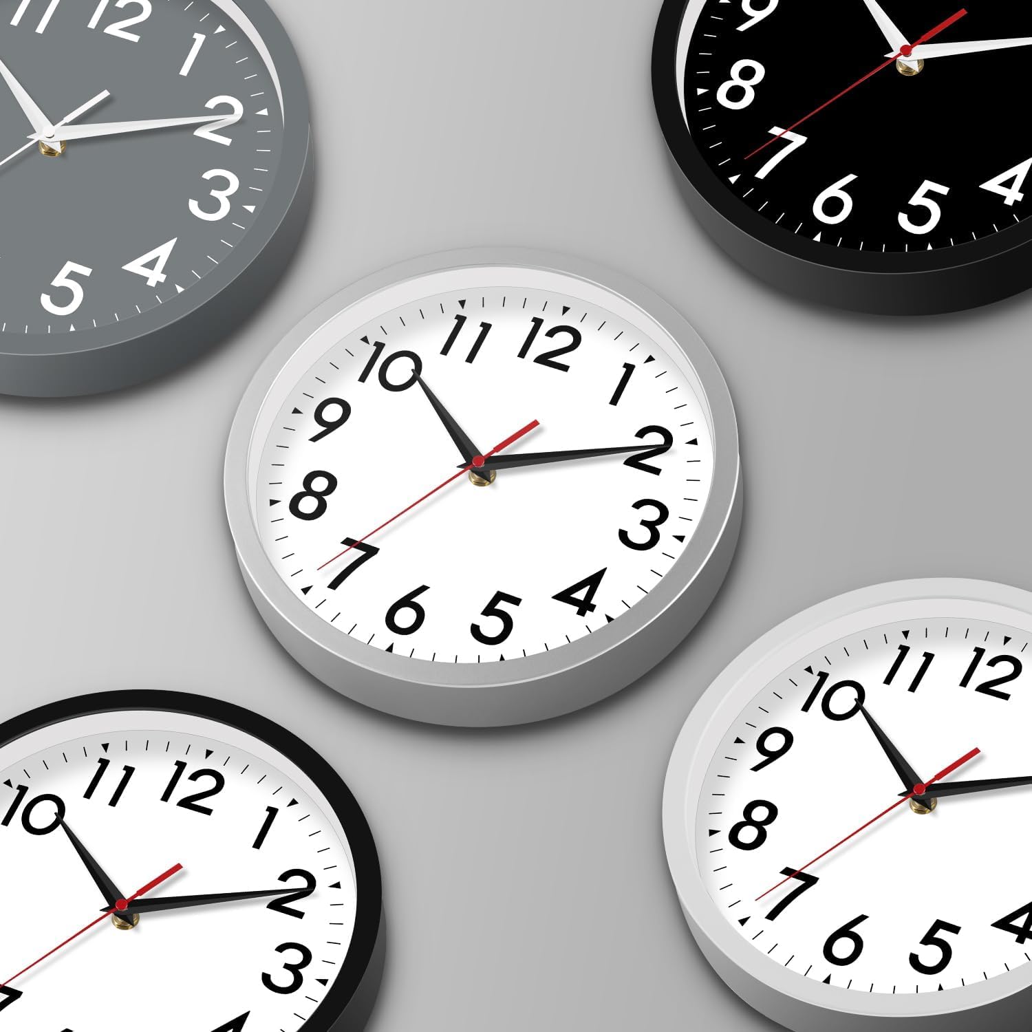 DAXSMY 8 Inch Silent Analog Wall Clock