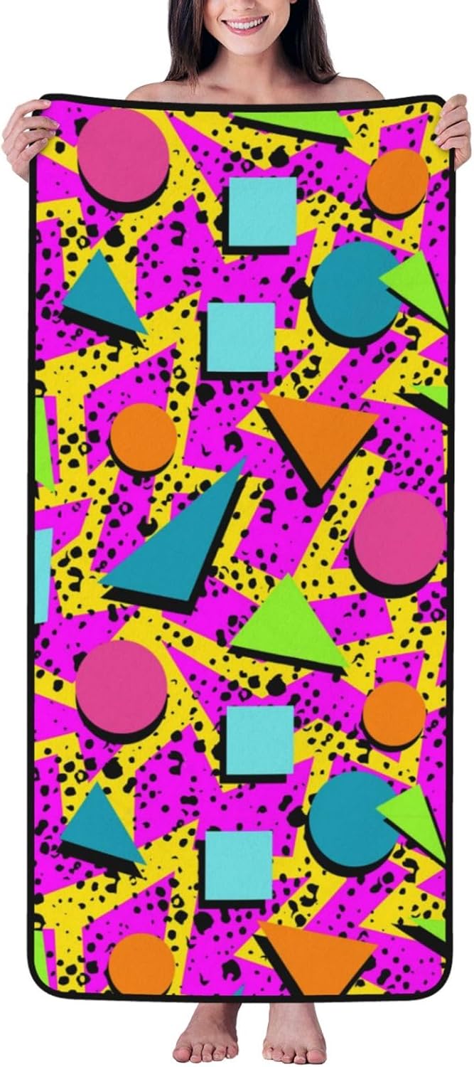 Personalized 80s Vintage Beach Towel 27x55