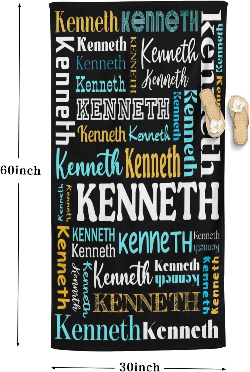 Personalized Beach Towels with Names for Kids and Adults